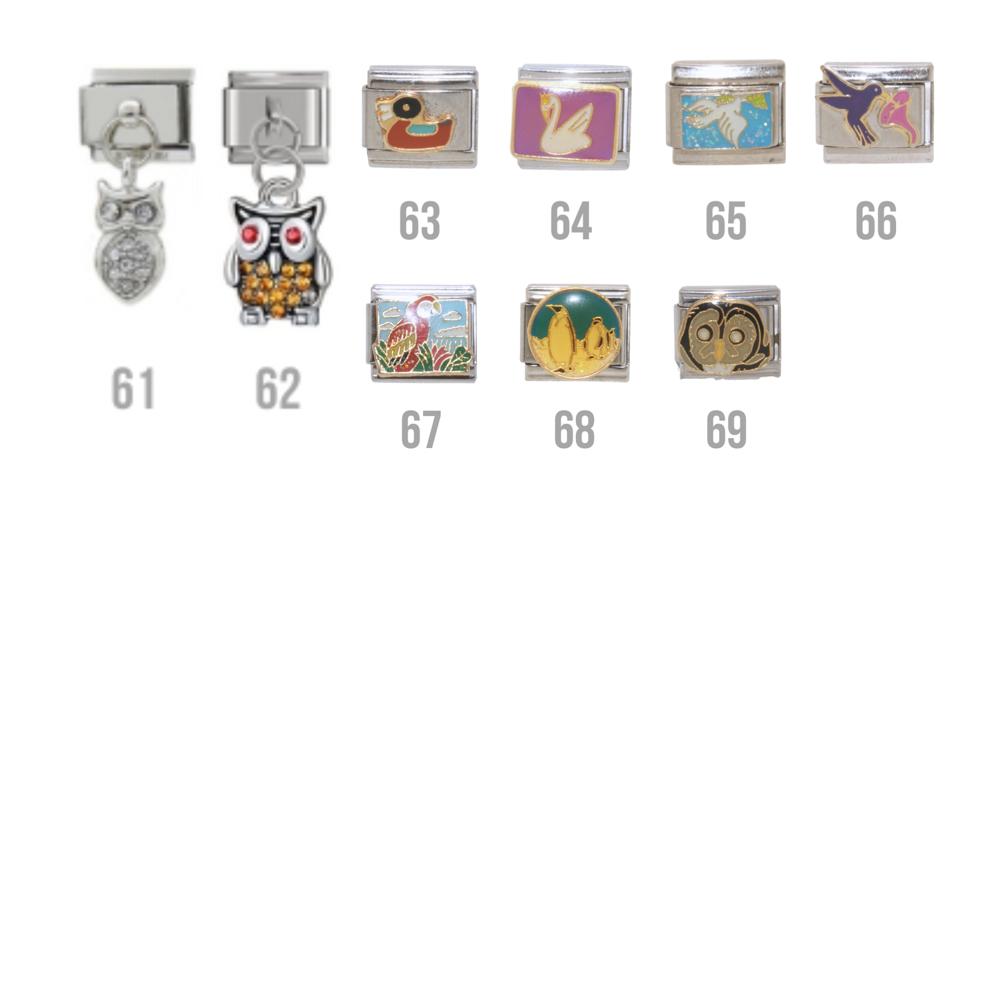 Birds - 9mm Italian charms