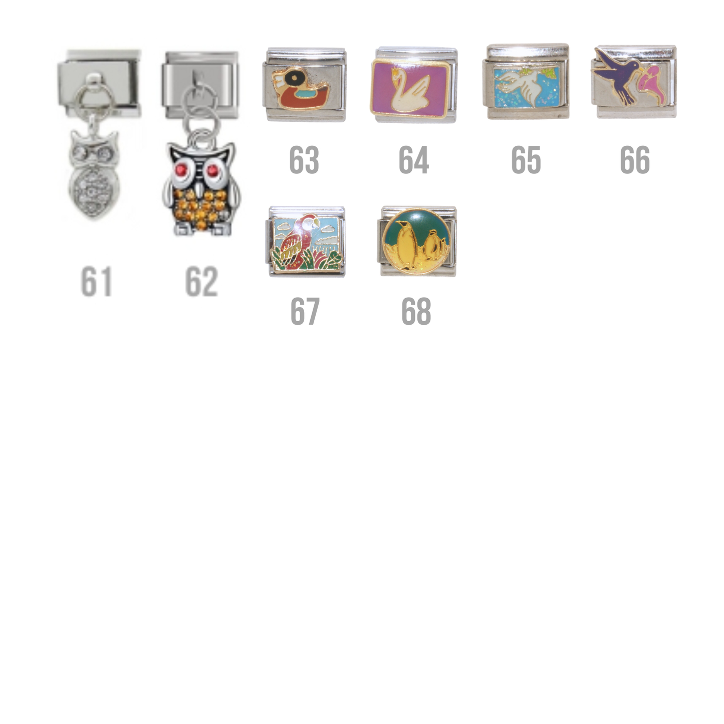 Birds - 9mm Italian charms