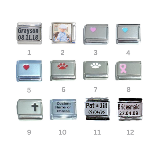 Personalised Charms - 9mm Italian charm