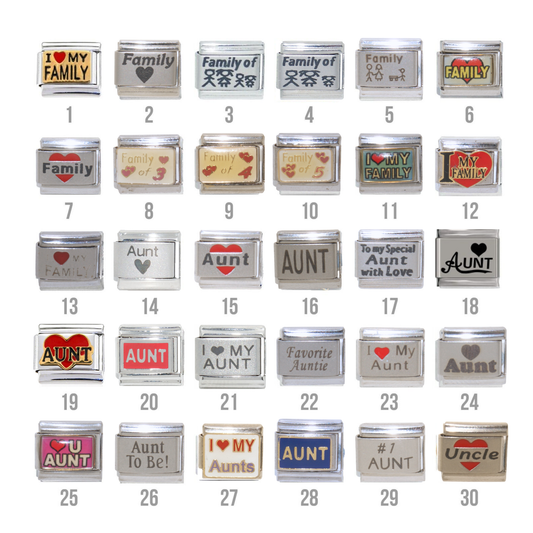 Family - 9mm Italian charms