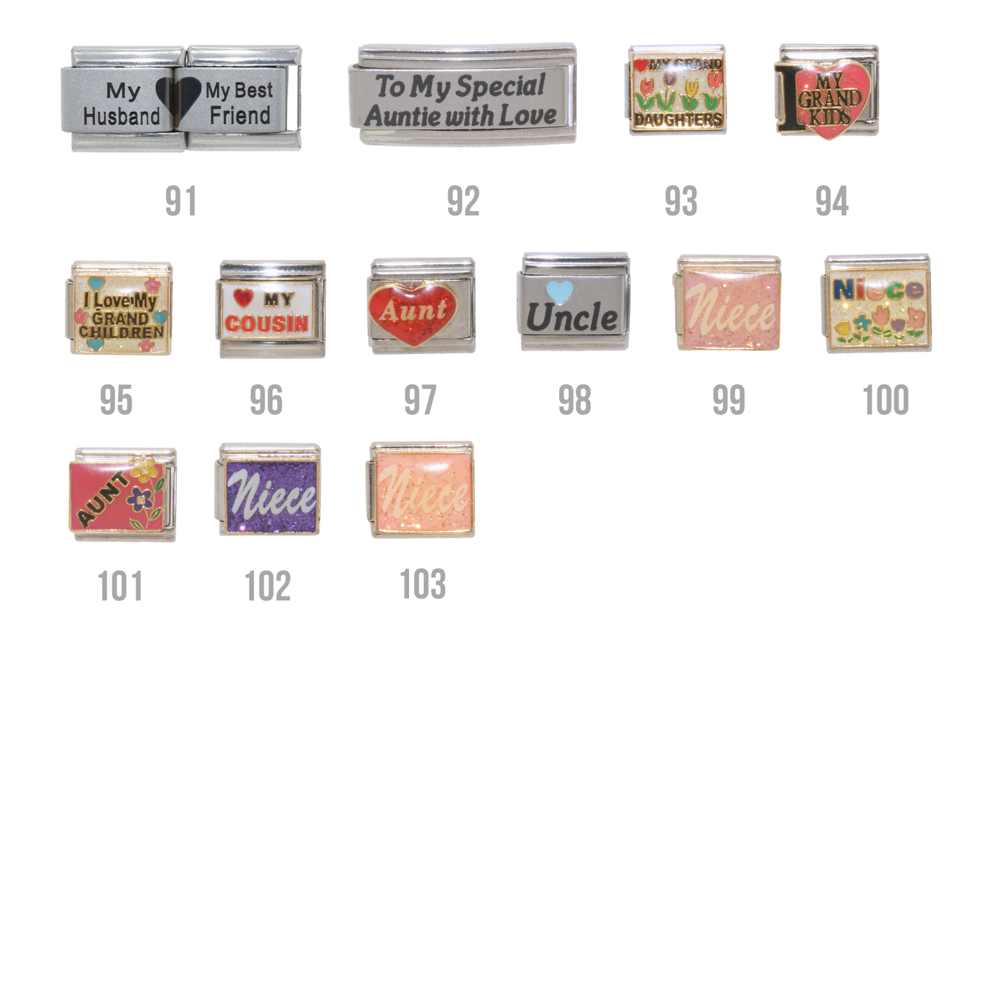 Family - 9mm Italian charms