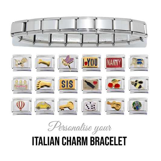 Bracelet including 2 or more 9mm Italian charms