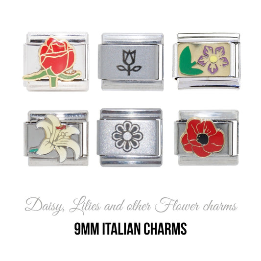 Flowers - 9mm Italian charms
