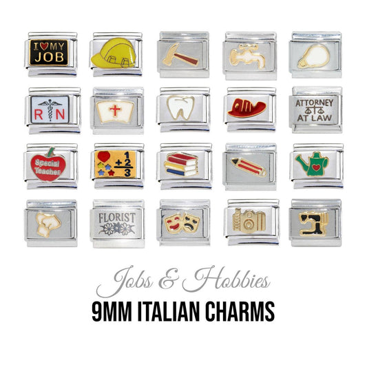 Jobs and hobbies - 9mm Italian charms
