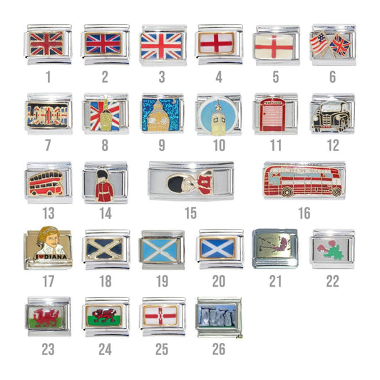 United Kingdom London - 9mm Italian charms