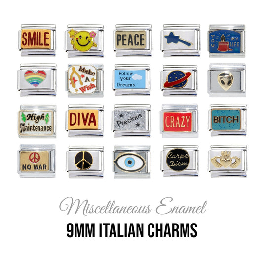 Miscellaneous enamel - 9mm Italian Charms