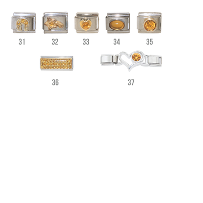 Various November Birthstones - Birthmonth 9mm Italian charm