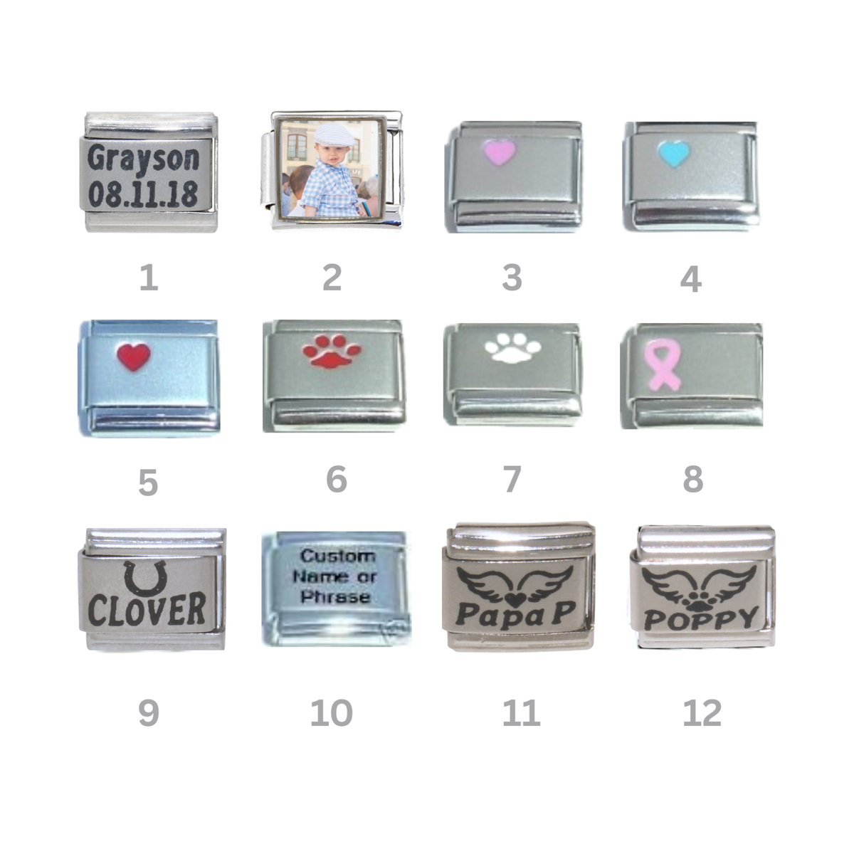 Personalised Charms - 9mm Italian charm