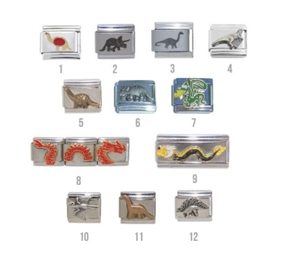 Dinosaurs and Dragons 9mm Italian charms