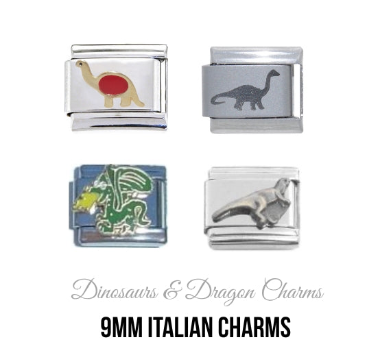 Dinosaurs and Dragons 9mm Italian charms