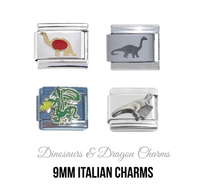 Dinosaurs and Dragons 9mm Italian charms