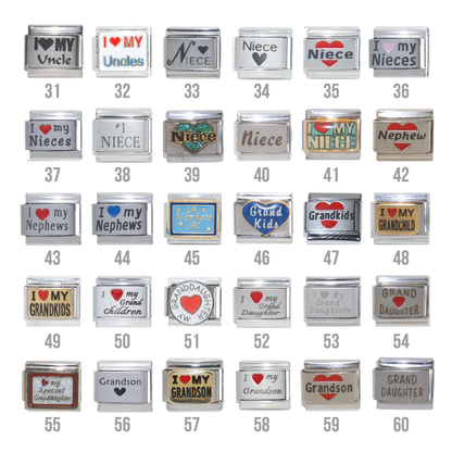 Family - 9mm Italian charms