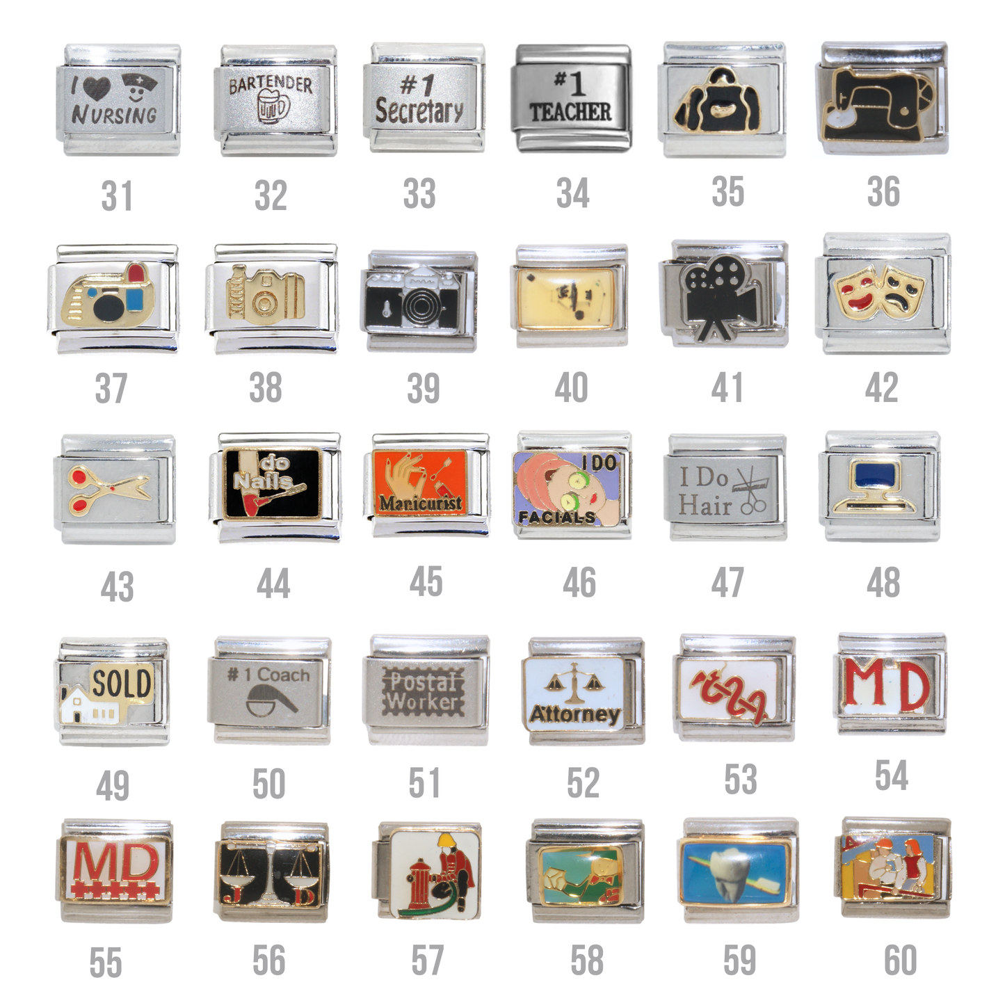 Various Jobs - 9mm Italian charms