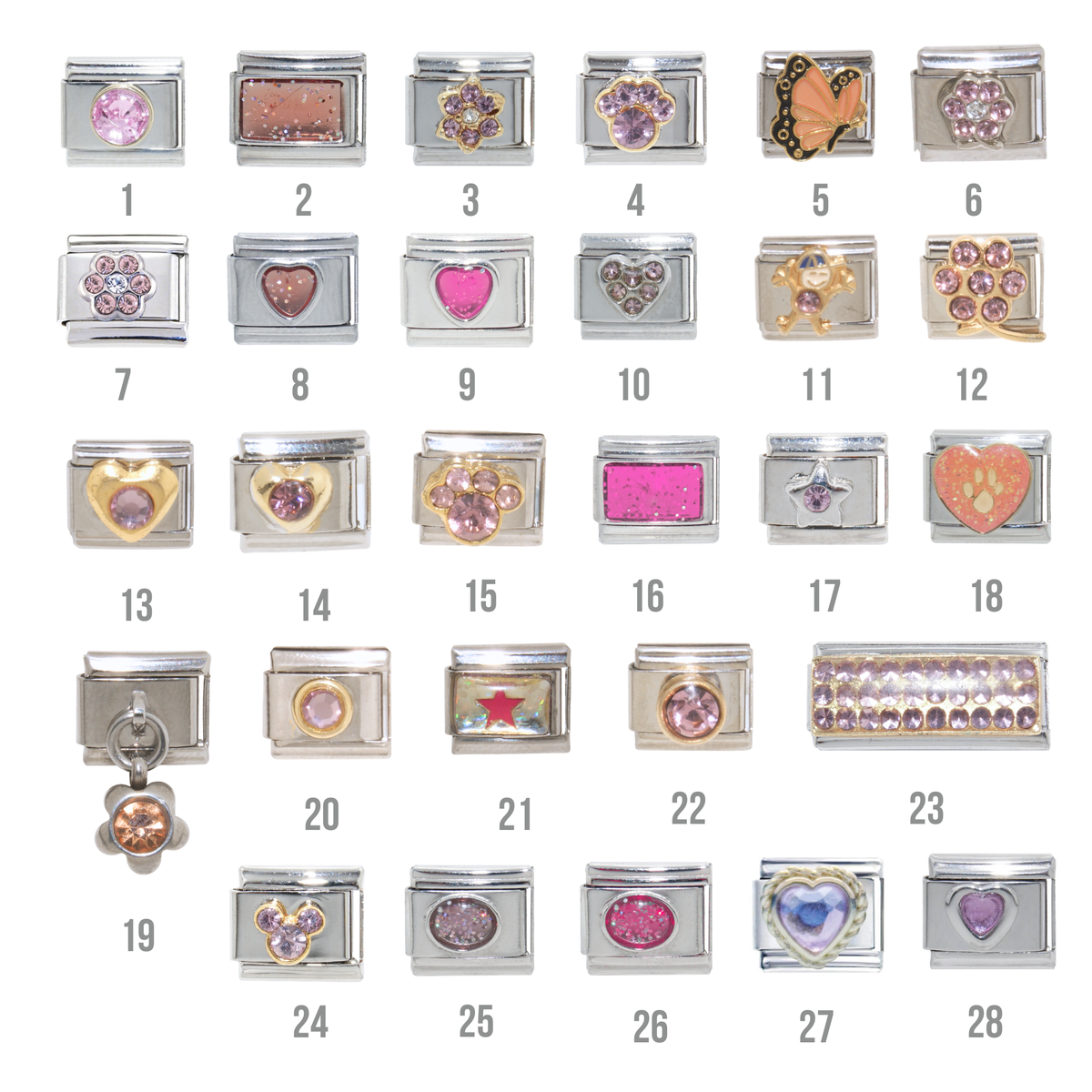 Various October Birthstones - Birthmonth 9mm Italian charm