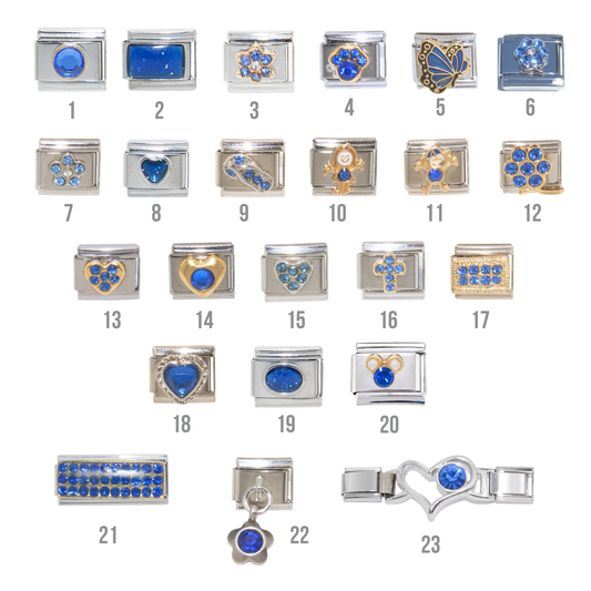 Various September Birthstones - Birthmonth 9mm Italian charm