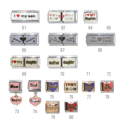 Son, Daughter & Children - 9mm Italian charm