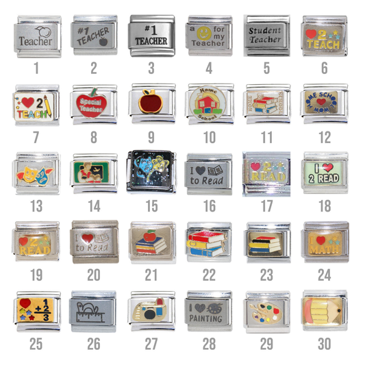 School, Teacher & Graduation - 9mm Italian Charm