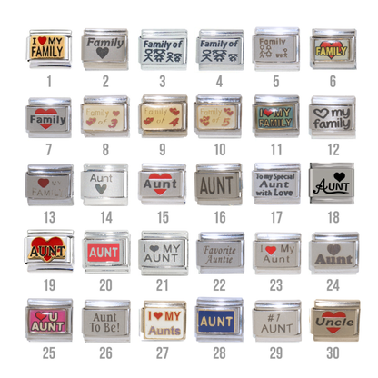 Family - 9mm Italian charms