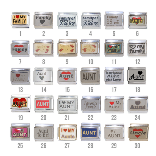 Family - 9mm Italian charms