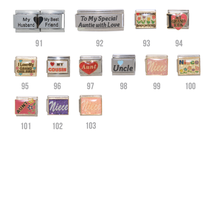 Family - 9mm Italian charms