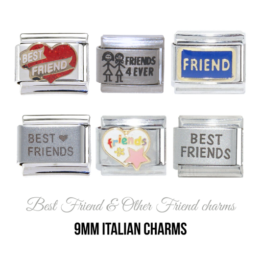 Best Friend & other Friend - 9mm Italian charms