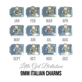 Birthstones - Little girl 9mm Italian charm