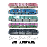 Bracelet - Coloured 9mm starter Italian charm bracelet