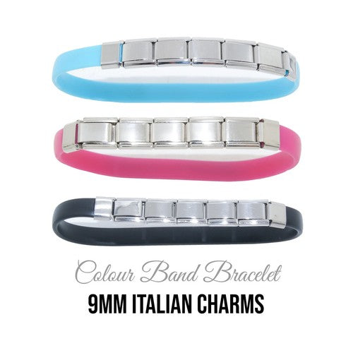 Bracelet - Colour band 9mm Italian charm bracelet