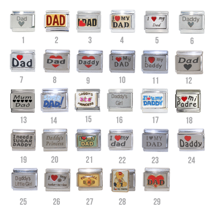 Dad, Daddy & Father's Day Charms - 9mm Italian charm