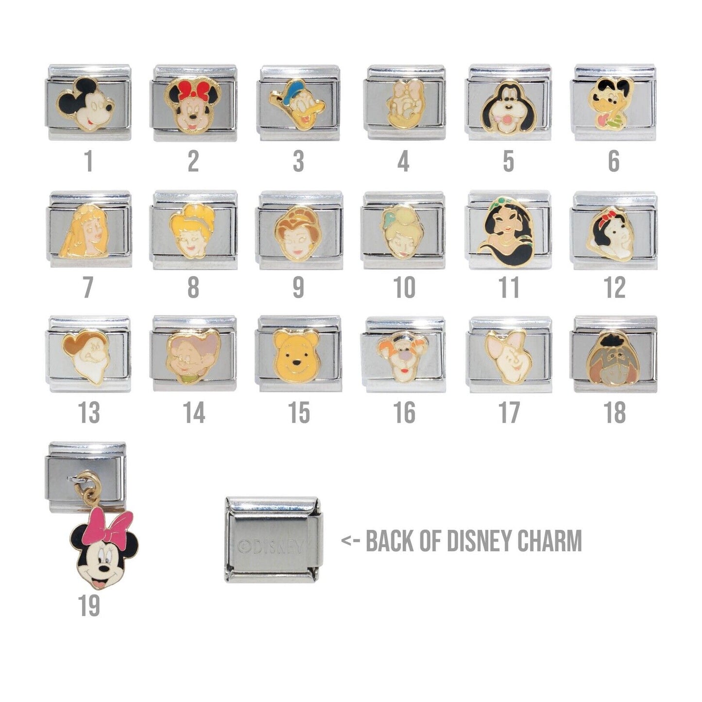 Disney Licensed characters 9mm Italian Charm - Fits 9mm Italian charm bracelets