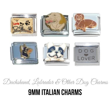 Dogs 9mm Italian charms