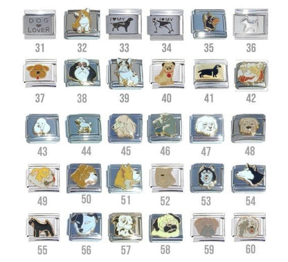 Dogs 9mm Italian charms