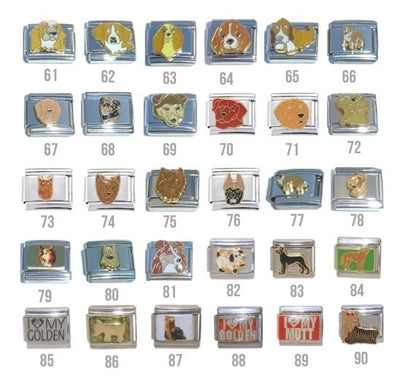 Dogs 9mm Italian charms