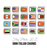 World flags Countries K-Z 9mm Italian charms