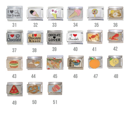 Fruit, Veg and other Food 9mm Italian Charms