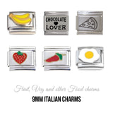 Fruit, Veg and other Food 9mm Italian Charms