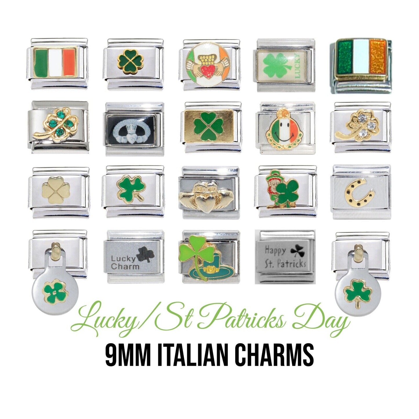 Irish, lucky - 9mm Italian charm