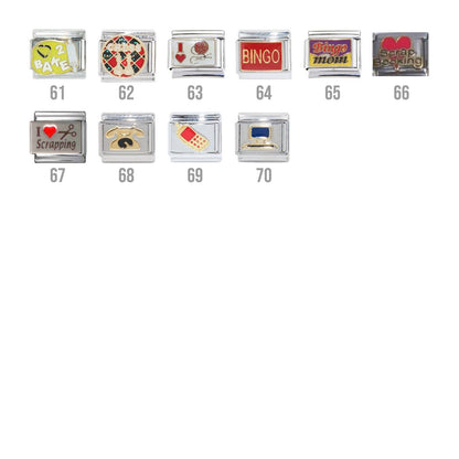 Jobs and hobbies - 9mm Italian charms