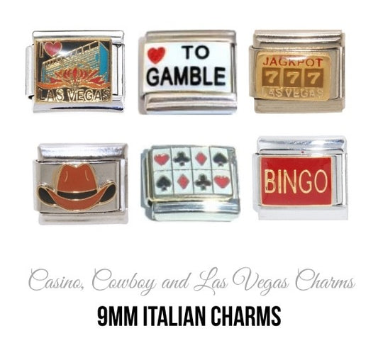 Las Vegas gambling - 9mm Italian charms