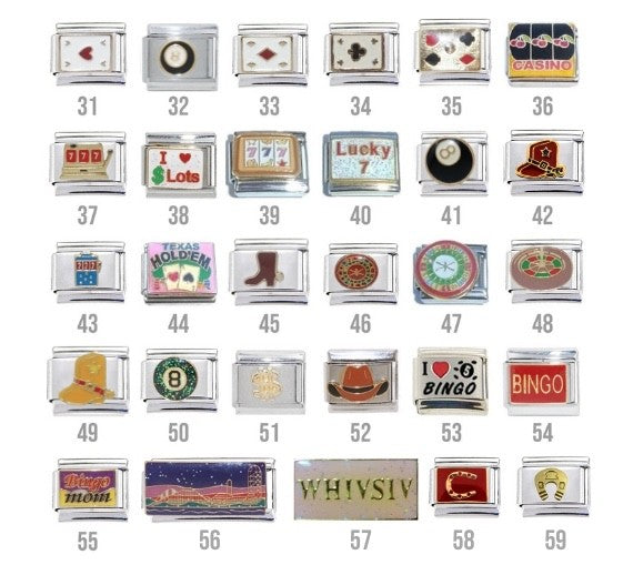 Las Vegas gambling - 9mm Italian charms