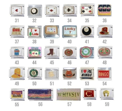 Las Vegas gambling - 9mm Italian charms