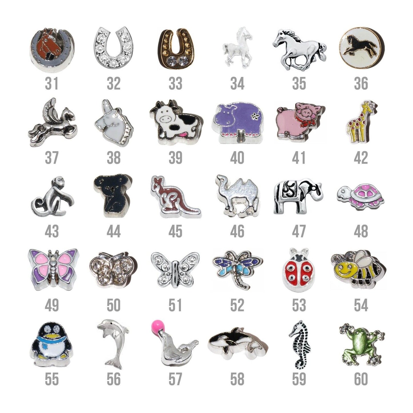 Floating locket including 5 charms of your choice - floating charms