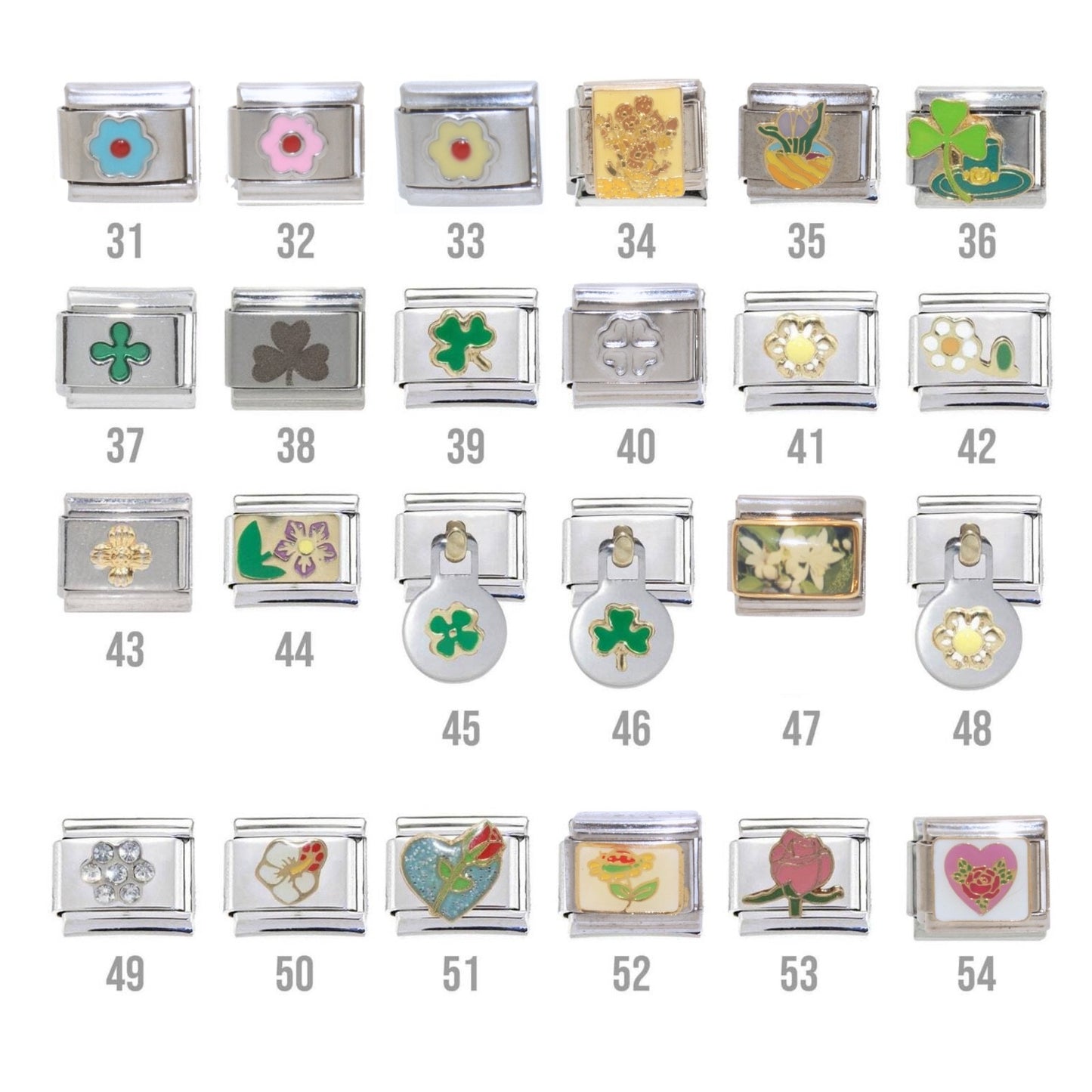 Flowers - 9mm Italian charms