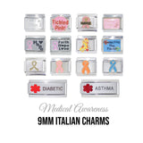 Medical, ribbons  - 9mm Italian charm