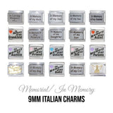 In memory - 9mm Italian charms
