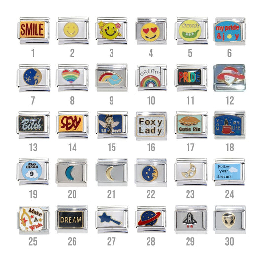 Miscellaneous enamel - 9mm Italian Charms