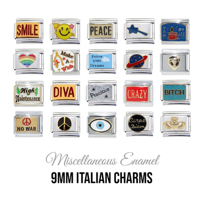 Miscellaneous enamel - 9mm Italian Charms