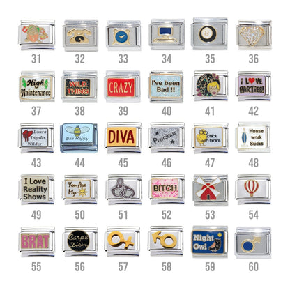 Miscellaneous enamel - 9mm Italian Charms