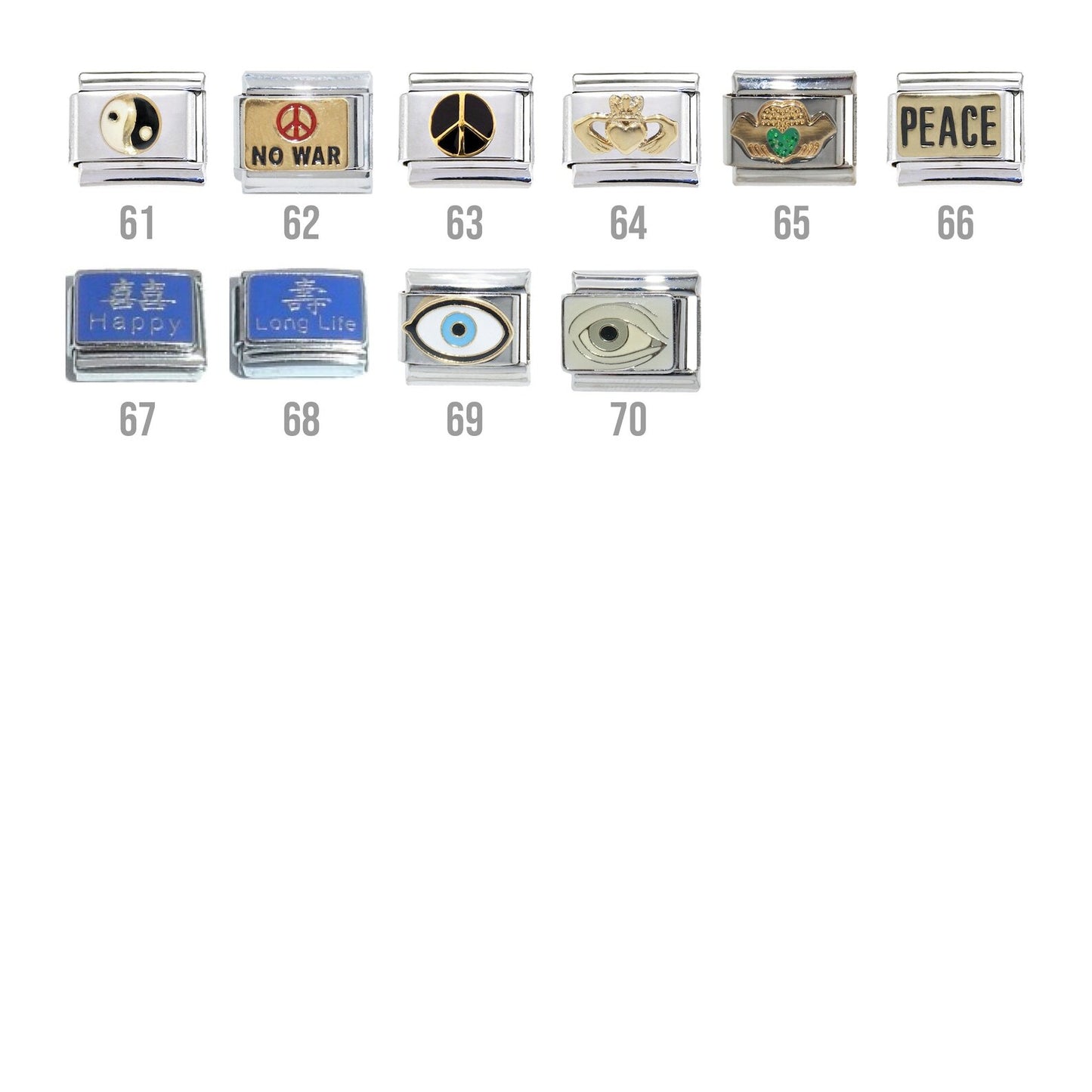 Miscellaneous enamel - 9mm Italian Charms