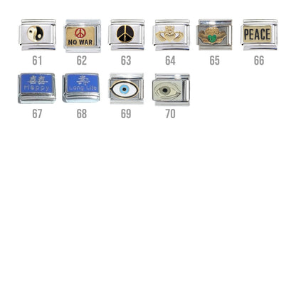 Miscellaneous enamel - 9mm Italian Charms